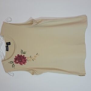 IZOD | Tan Floral Print Top
